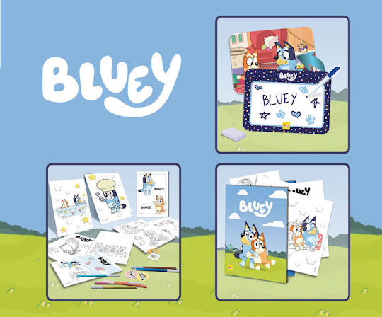 Bluey Παιδικό Θρανίο για Ζωγραφική από Πλαστικό Μπλε Lisciani Giochi