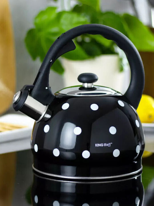 KING Hoff Dots Βραστήρας Ανοξείδωτος Μαύρη 2000ml