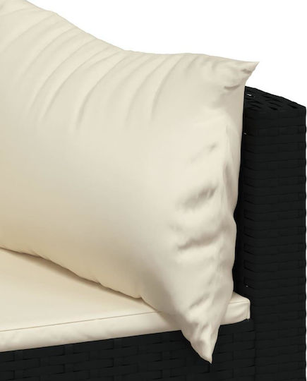 Garten- und Outdoor-Möbelsets 3 Stück Schwarz mit Kissen