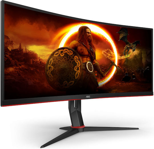 AOC CU34G2X Ultrawide VA Gebogen Spiele-Monitor 34" QHD 3440x1440 144Hz mit Reaktionszeit 4ms GTG