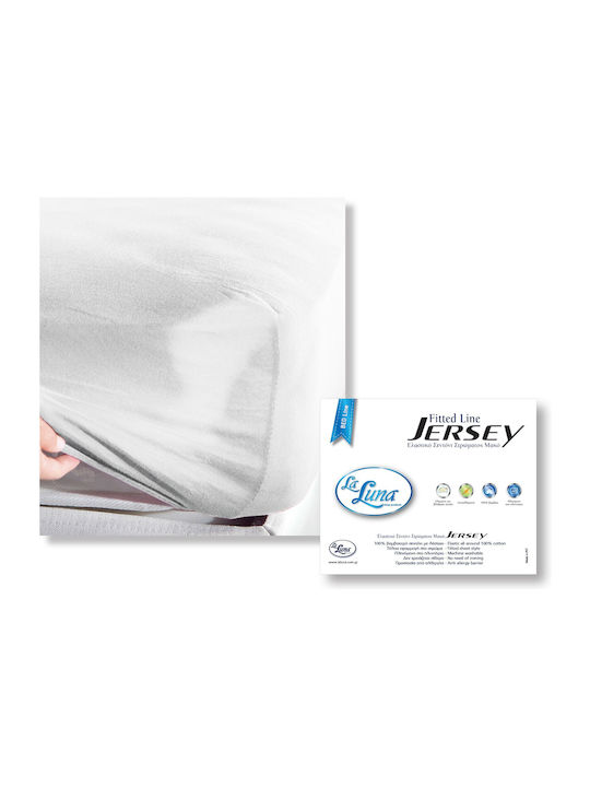 La Luna Sheet Semi Double with Elastic 120x200+30cm. Jersey Grey Gray