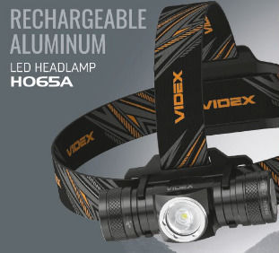 Videx Rechargeable Headlamp Waterproof IP68 with Maximum Brightness 1200lm