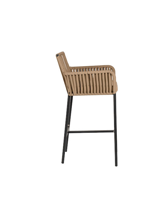 Băncuță De Bar Din Rattan Kintampo Bej/Negru 55x58x108cm Băncuță De Bar Din Rattan Kintampo Bej/Negru 55x58x108cm