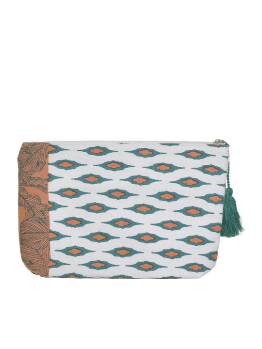 Toiletry Bag Green/White/Orange 22cm