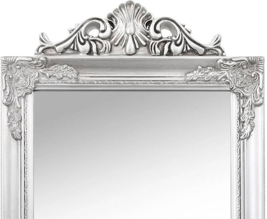 vidaXL Oglindă De Podea Cu Cadru Din Lemn Argintiu 200x50cm