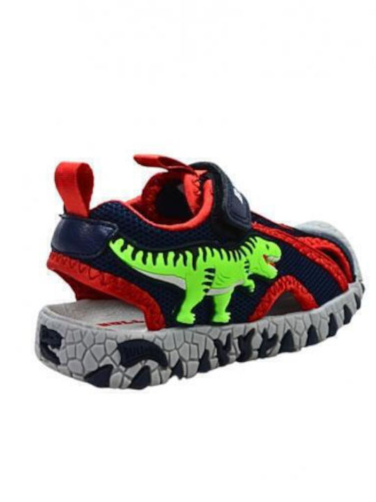 Shoe Sandals Dinosauro with Velcro & Lights Red