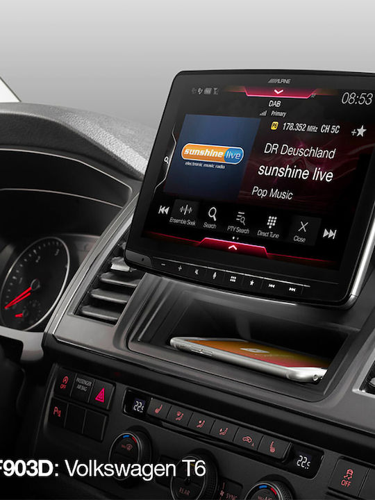 Alpine Auto-Audiosystem (Bluetooth/USB/AUX/WiFi/GPS) mit Touchscreen 9"