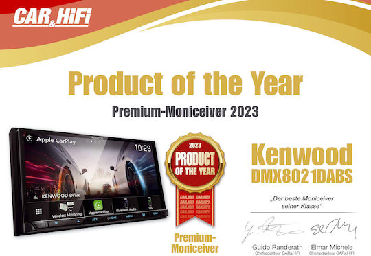 Kenwood Ηχοσύστημα Αυτοκινήτου (Bluetooth/USB/WiFi/GPS/Apple-Carplay/Android-Auto) με Οθόνη Αφής 7"