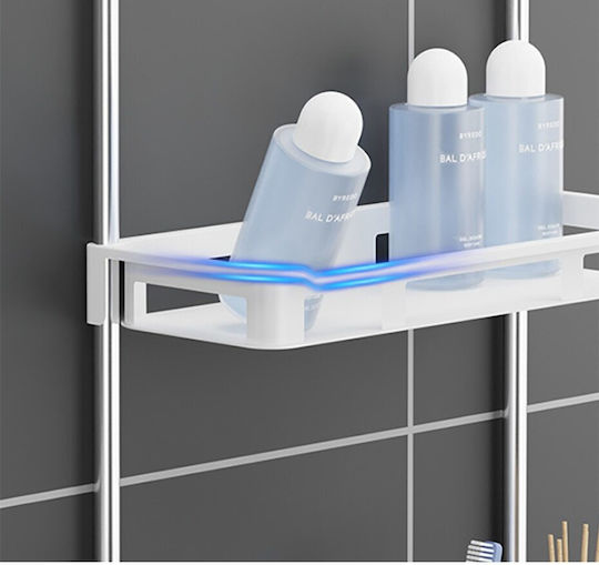 Factory Floor Bathroom Shelf Plastic with 2 Shelves 30x14x58cm White