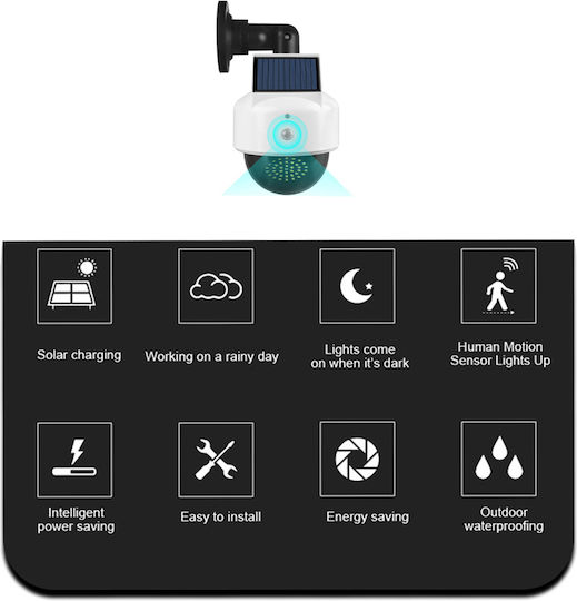 Factory Street Solar Light Cold White 6000K with Motion Sensor, Photocell and Remote Control IP65