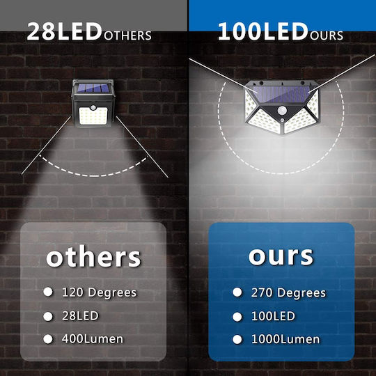 Street Solar Light 7W 700lm Cold White 6000K with Motion Sensor and Photocell 10cmx14cmx6cmcm