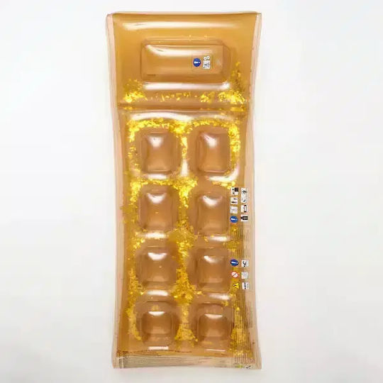 Sunnylife Disco Inflatable Pool Mattress Gold 175x74cm
