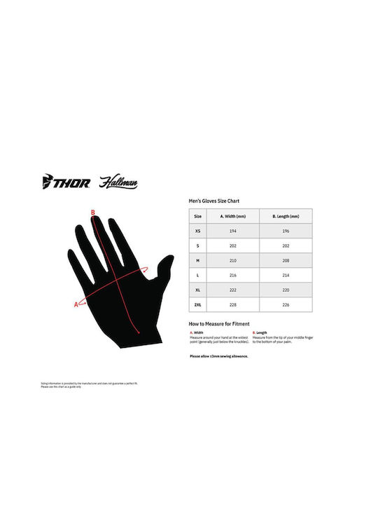 Thor MX Spectrum Καλοκαιρινά Ανδρικά Γάντια Μotocross Black