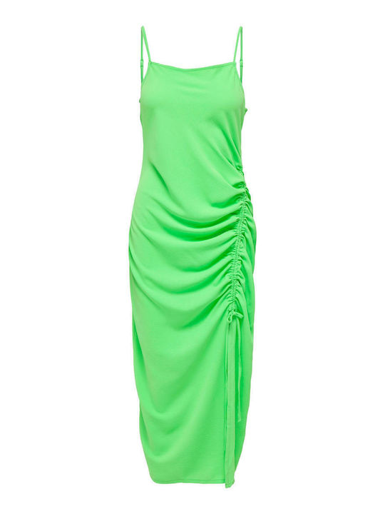 Καλοκαιρινό Midi Βραδινό Φόρεμα Ντραπέ Summer Green