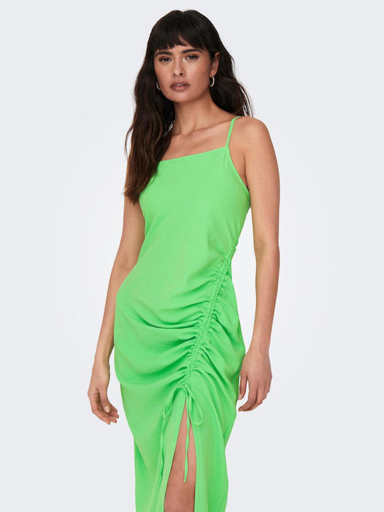 Καλοκαιρινό Midi Βραδινό Φόρεμα Ντραπέ Summer Green
