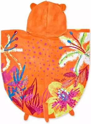 Tuc Tuc Eco-Safari Kids Beach Poncho Orange 118 x 58cm