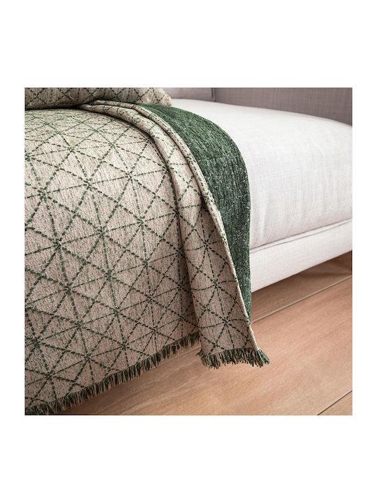 Gofis Home Asteroid Patură Canapea 2 Locuri 180x250cm Verde Pin 944/30