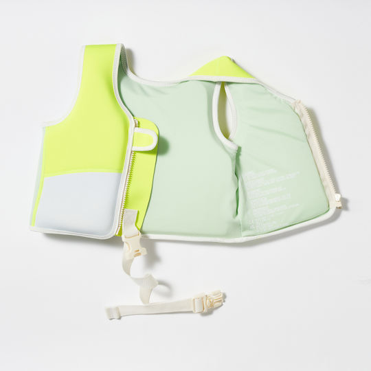 Sunnylife Kids' Life Jacket Neoprene Yellow Shark Tribe Blue Neon Citrus