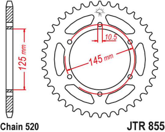 JT Sprockets Hinteres Ritzel 45 Zähne für Yamaha XT 660