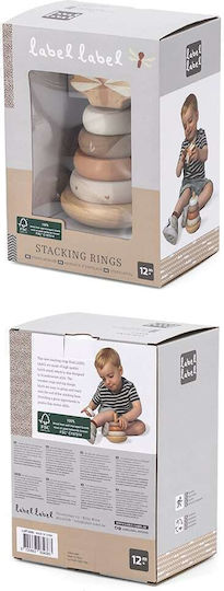 Label Label Παιχνίδι Στοίβαξης Stacking Rings από Ξύλο για 12+ Μηνών