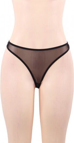 CyprusLoveShop Sexy Σετ με Ρόμπα Unwrap Me Mesh Kimono with String Μαύρο
