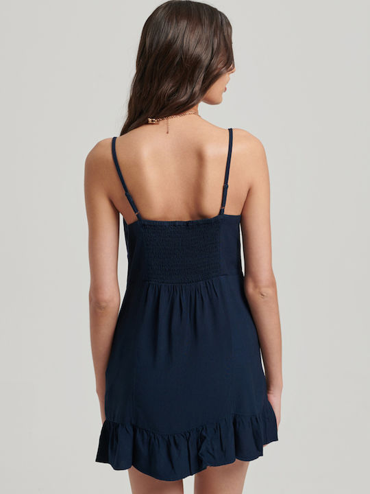 Superdry Summer Mini Dress Navy Blue