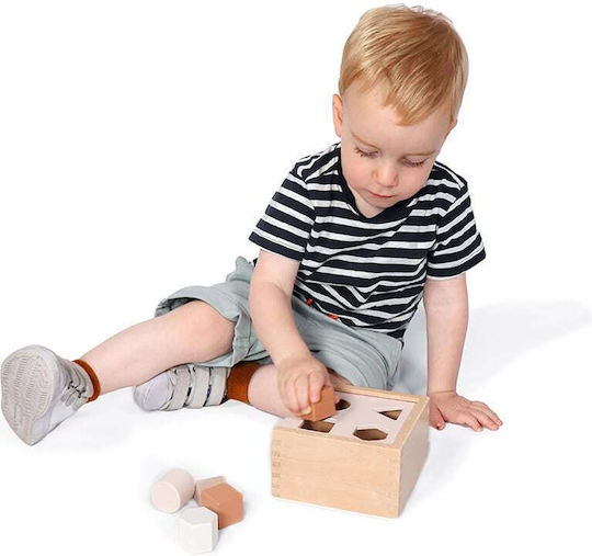 Label Label Играчка за сортиране на форми Sorting Box от дърво за 24++ месеца