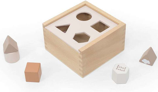 Label Label Играчка за сортиране на форми Sorting Box от дърво за 24++ месеца