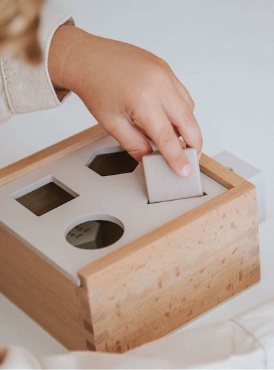 Label Label Играчка за сортиране на форми Sorting Box от дърво за 24++ месеца