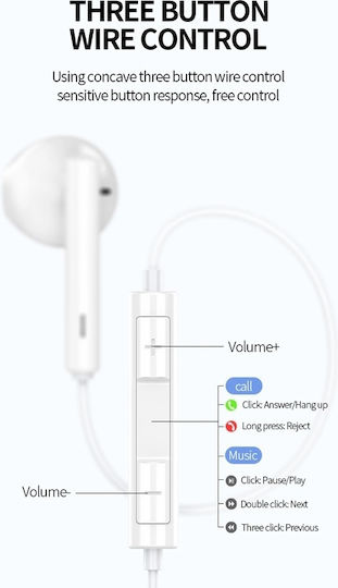 Celebrat G16 Earbuds Handsfree με Βύσμα USB-C Μαύρο