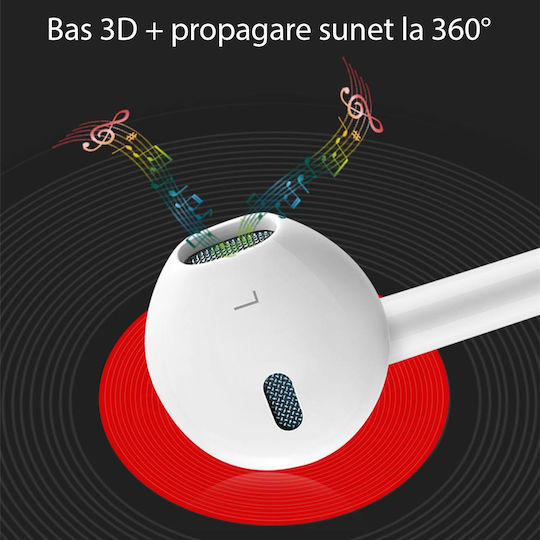 Yesido YH-09 În ureche Handsfree cu Mufă 3.5mm Alb