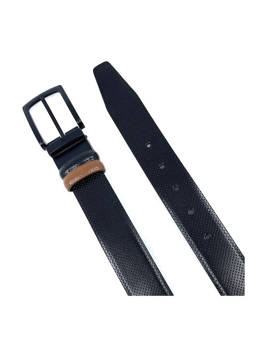 Men's Belt Leather Double Sided Black / Tan
