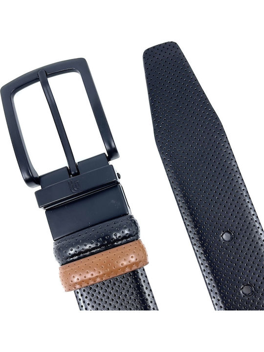 Men's Belt Leather Double Sided Black / Tan
