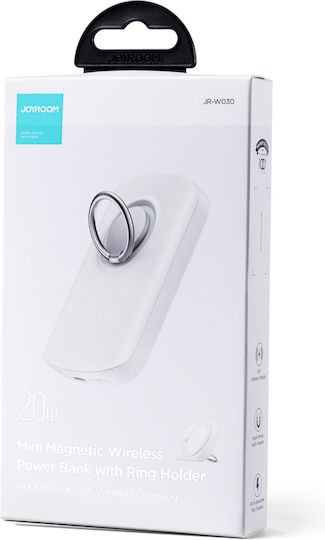 Joyroom JR-W030 MagSafe Power Bank 6000mAh 20W με Θύρα USB-C Power Delivery Λευκό