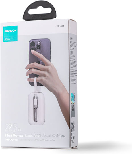 Joyroom Colorful Series JR-L012 Power Bank 10000mAh 22.5W с 2 USB-C порта Бял