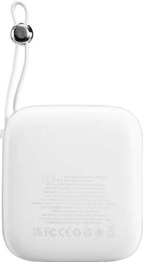 Joyroom Jelly Series JR-L002 Power Bank 10000mAh 22.5W mit USB-C Ausgangsanschlüsse Power Delivery / Schnellladung Weiß