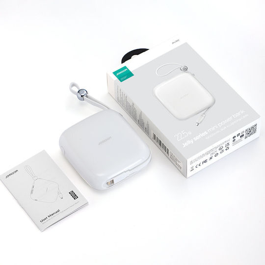 Joyroom Jelly Series JR-L002 Power Bank 10000mAh 22.5W mit USB-C Ausgangsanschlüsse Power Delivery / Schnellladung Weiß