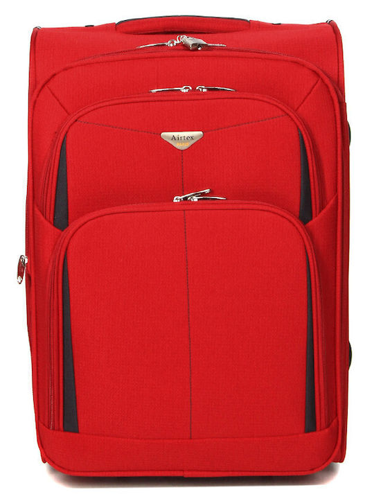Airtex Paris Βαλίτσα Ταξιδίου Καμπίνας Υφασμάτινη Κόκκινη με 2 Ρόδες Ύψους 35εκ.