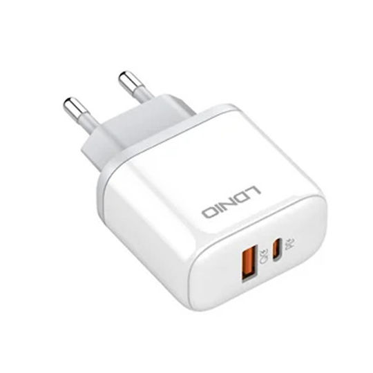 Ldnio Зарядно без кабел с USB-A порт и USB-C порт 45W Power Delivery Бял (A2526C)