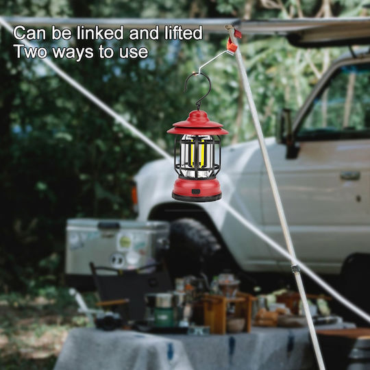 GB-22 Led Battery Camping Lantern with Hook and 2 Functions 300lm