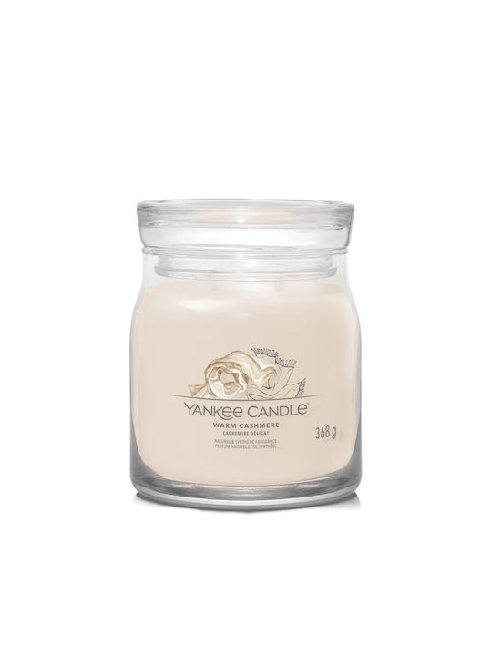 Yankee Candle Lumânare Aromată Borcan cu Aromă Cașmir cald Bej 411gr 1buc