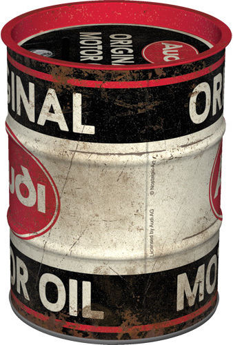 Nostalgic Art Oil Barrel Money Box Metal Green 10x10x13cm