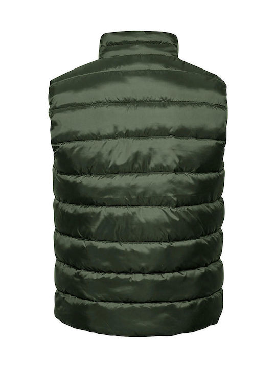 Tee Jays Men's Sleeveless Puffer Jacket Deep Green