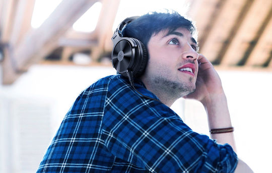 OneOdio Pro C Ασύρματα / Ενσύρματα Over Ear Ακουστικά με 80 ώρες Λειτουργίας Μαύρα