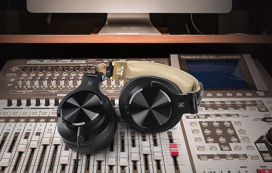 OneOdio Fusion A70 Ασύρματα / Ενσύρματα Over Ear Ακουστικά με 72 ώρες Λειτουργίας Χρυσά