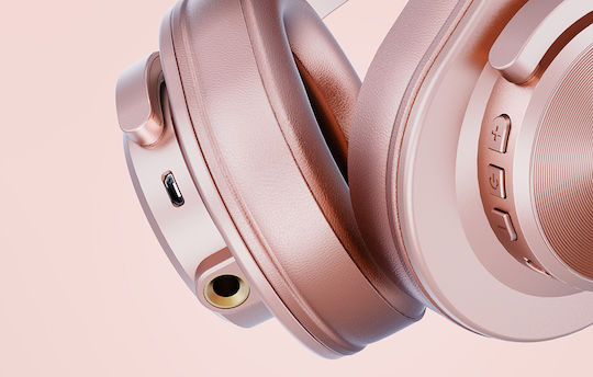 OneOdio Fusion A70 Ασύρματα / Ενσύρματα Over Ear Ακουστικά με 72 ώρες Λειτουργίας Ροζ