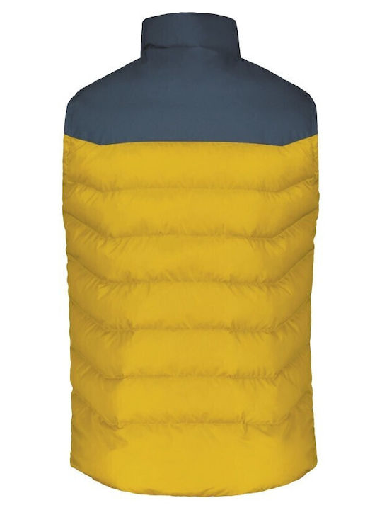 Scott Fără mâneci Geacă pentru bărbați Puffer Metal Blue/Mellow Yellow