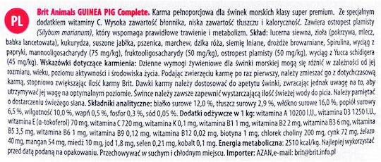 Brit Main Food for Guinea Pig 1.5kg