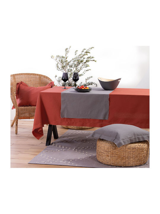 Nef-Nef Homeware Τραπεζομάντηλο Βαμβακερό Minimal Grey 140x140εκ.