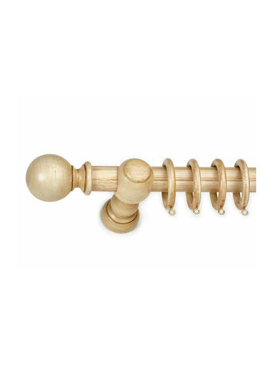 Anartisi Wooden Curtain Pole Clasico Single Φ35mm 160cm Avorio